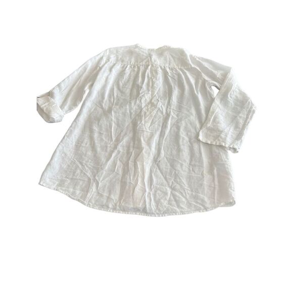 Chico’s 100% Linen Button-Front Shirt size 2 (12-14) - Picture 6 of 13